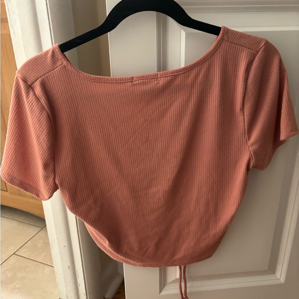 Pink crop top size large